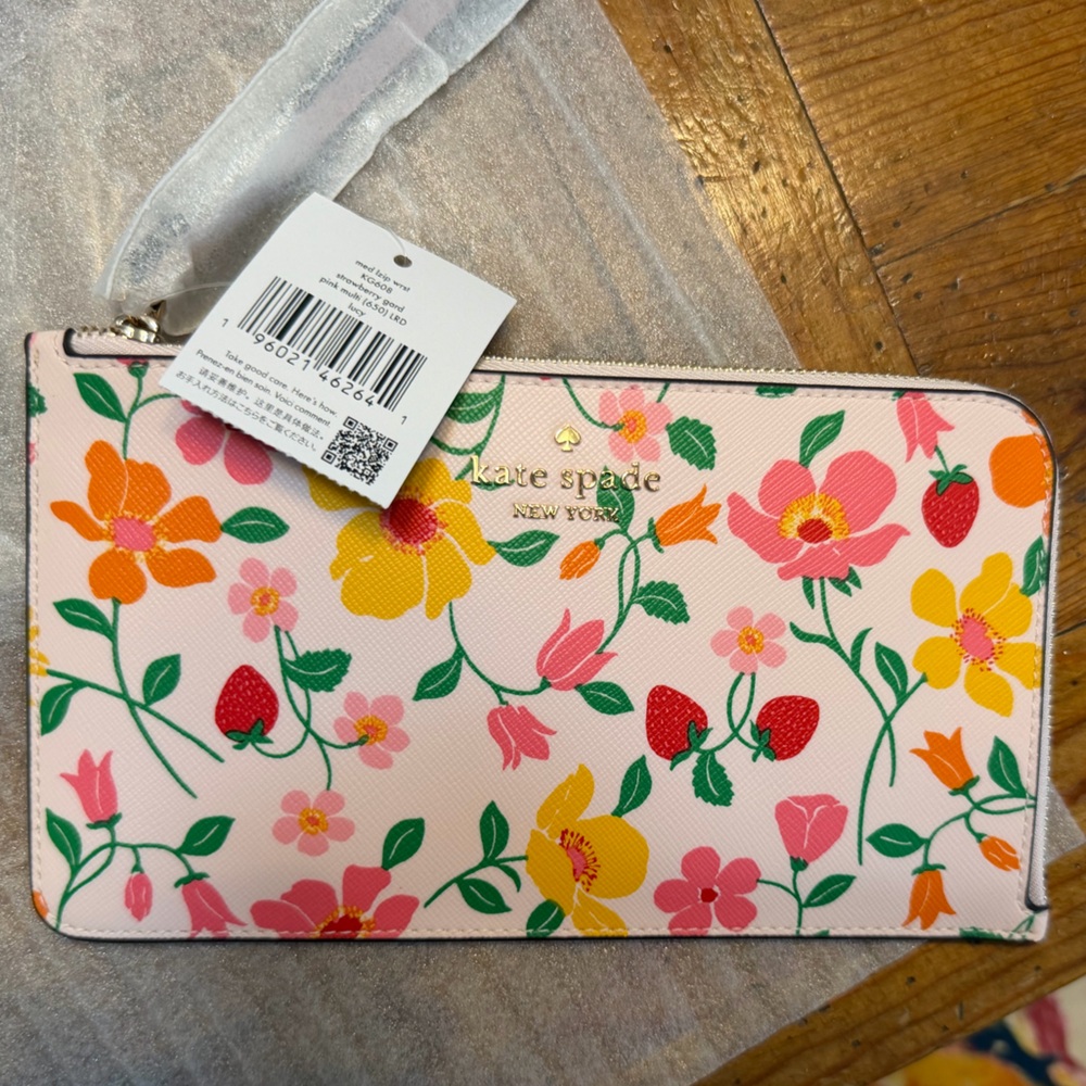 Kate Spade Pink Floral Wristlet